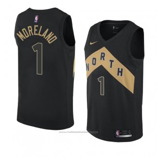 Maillot Toronto Raptors Eric Moreland #1 Ville 2018 Noir