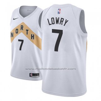 Maillot Toronto Raptors Kyle Lowry #7 Ville 2018 Blanc