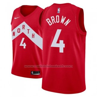 Maillot Toronto Raptors Lorenzo Brown #4 Earned 2018-19 Rouge