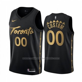 Maillot Toronto Raptors Personnalise Ville Edition Noir