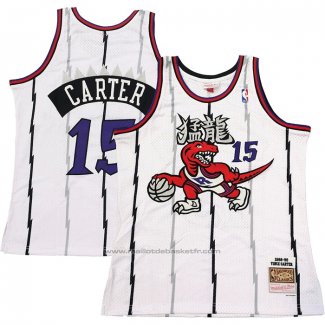 Maillot Toronto Raptors Vince Carter #15 Mitchell & Ness 1998-99 Blanc2