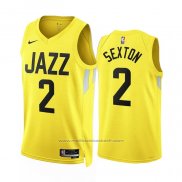 Maillot Utah Jazz Collin Sexton #2 Icon 2022-23 Jaune
