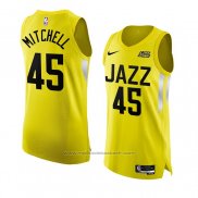 Maillot Utah Jazz Donovan Mitchell #45 Icon Authentique 2022-23 Jaune