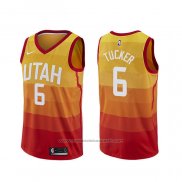 Maillot Utah Jazz Rayjon Tucker #6 Ville Orange