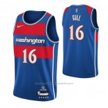 Maillot Washington Wizards Anthony Gill #16 Ville 2021-22 Bleu