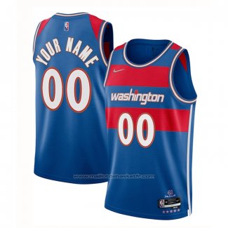 Maillot Washington Wizards Personnalise Ville 2021-22 Bleu