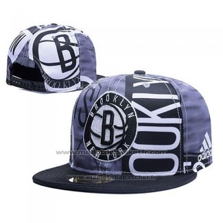 Casquette Brooklyn Nets Gris Noir