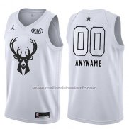 Maillot All Star 2018 Milwaukee Bucks Nike Personnalise Blanc