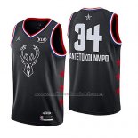 Maillot All Star 2019 Milwaukee Bucks Giannis Antetokounmpo #34 Noir