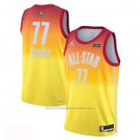 Maillot All Star 2023 Dallas Mavericks Luka Doncic #77 Orange