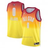 Maillot All Star 2023 Portland Trail Blazers Damian Lillard #0 Orange