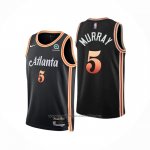 Maillot Atlanta Hawks Dejounte Murray #5 Ville 2022-23 Noir