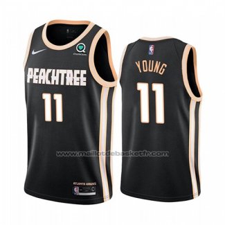 Maillot Atlanta Hawks Trae Young #11 Ville 2019-20 Noir