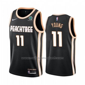 Maillot Atlanta Hawks Trae Young #11 Ville 2019-20 Noir