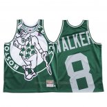 Maillot Boston Celtics Kemba Walker #8 Mitchell & Ness Big Face Vert
