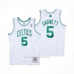 Maillot Boston Celtics Kevin Garnett #5 Mitchell & Ness 2007-08 Blanc
