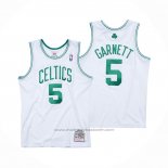 Maillot Boston Celtics Kevin Garnett #5 Mitchell & Ness 2007-08 Blanc