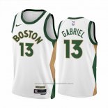 Maillot Boston Celtics Wenyen Gabriel #13 Ville 2023-24 Blanc