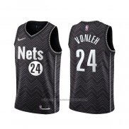 Maillot Brooklyn Nets Noah Vonleh #24 Earned 2020-21 Noir