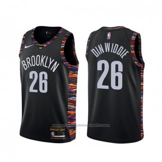 Maillot Brooklyn Nets Spencer Dinwiddie #26 Ville Noir