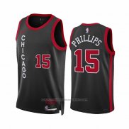 Maillot Chicago Bulls Julian Phillips #15 Ville 2023-24 Noir