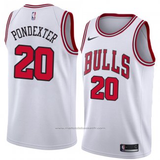 Maillot Chicago Bulls Quincy Pondexter #20 Association 2018 Blanc