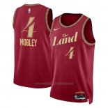 Maillot Cleveland Cavaliers Evan Mobley #4 Ville 2023-24 Rouge