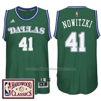 Maillot Dallas Mavericks Dirk Nowitzki #41 Retro Vert