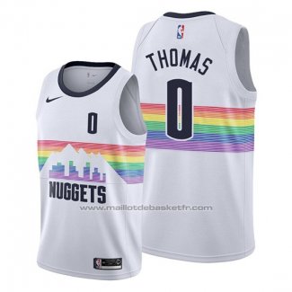 Maillot Denver Nuggets Isaiah Thomas #0 Ville Edition Blanc