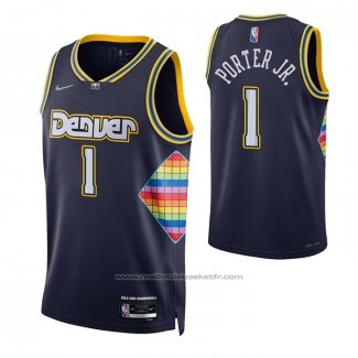 Maillot Denver Nuggets Michael Porter JR. #1 Ville 2021-22 Bleu