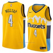 Maillot Denver Nuggets Paul Millsap #4 Statement 2018 Jaune