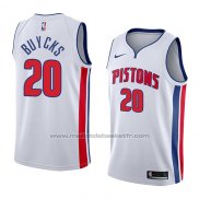 Maillot Detroit Pistons Dwight Buycks #20 Association 2018 Blanc