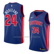 Maillot Detroit Pistons Eric Moreland #24 Icon 2018 Bleu