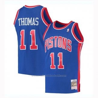 Maillot Detroit Pistons Isaiah Thomas #11 Mitchell & Ness 1988-89 Bleu