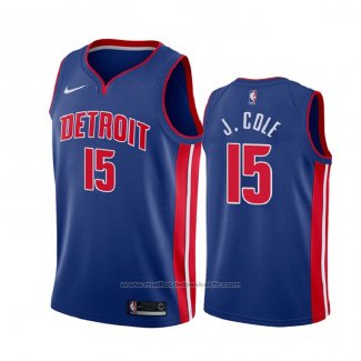 Maillot Detroit Pistons J. Cole #15 Icon Bleu