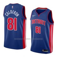 Maillot Detroit Pistons Jose Calderon #81 Icon 2018 Bleu