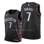 Maillot Enfant Brooklyn Nets Kevin Durant #7 Ville 2019-20 Noir
