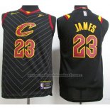 Maillot Enfant Cleveland Cavaliers LeBron James #23 2017-18 Noir