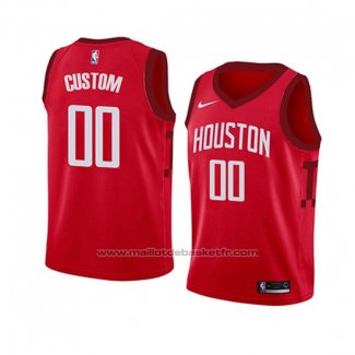 Maillot Enfant Houston Rockets Personnalise Earned 2018-19 Rouge