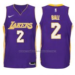 Maillot Enfant Los Angeles Lakers Lonzo Ball #2 Statement 2017-18 Volet