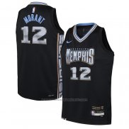 Maillot Enfant Memphis Grizzlies Ja Morant #12 Ville 2022-23 Noir