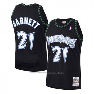 Maillot Enfant Minnesota Timberwolves Kevin Garnett #21 Hardwood Classics Throwback 1997-98 Noir