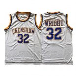 Maillot Film Crenshaw Monica Wright #32 Blanc