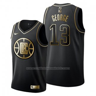 Maillot Golden Edition Los Angeles Clippers Paul George #13 Noir