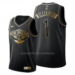 Maillot Golden Edition New Orleans Pelicans Zion Williamson #1 Noir