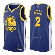 Maillot Golden State Warriors Jordan Bell #2 Icon 2017-18 Bleu