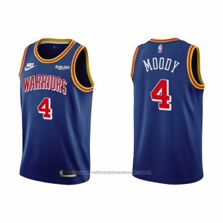 Maillot Golden State Warriors Moses Moody #4 75th Anniversary Bleu