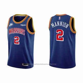 Maillot Golden State Warriors Nico Mannion #2 75th Anniversary Bleu