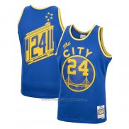 Maillot Golden State Warriors Rick Barry #24 Mitchell & Ness 1966-67 Bleu