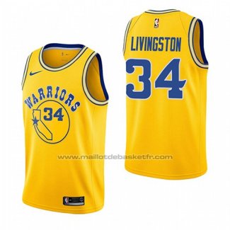 Maillot Golden State Warriors Shaun Livingston #34 Hardwood Classic 2018-19 Jaune